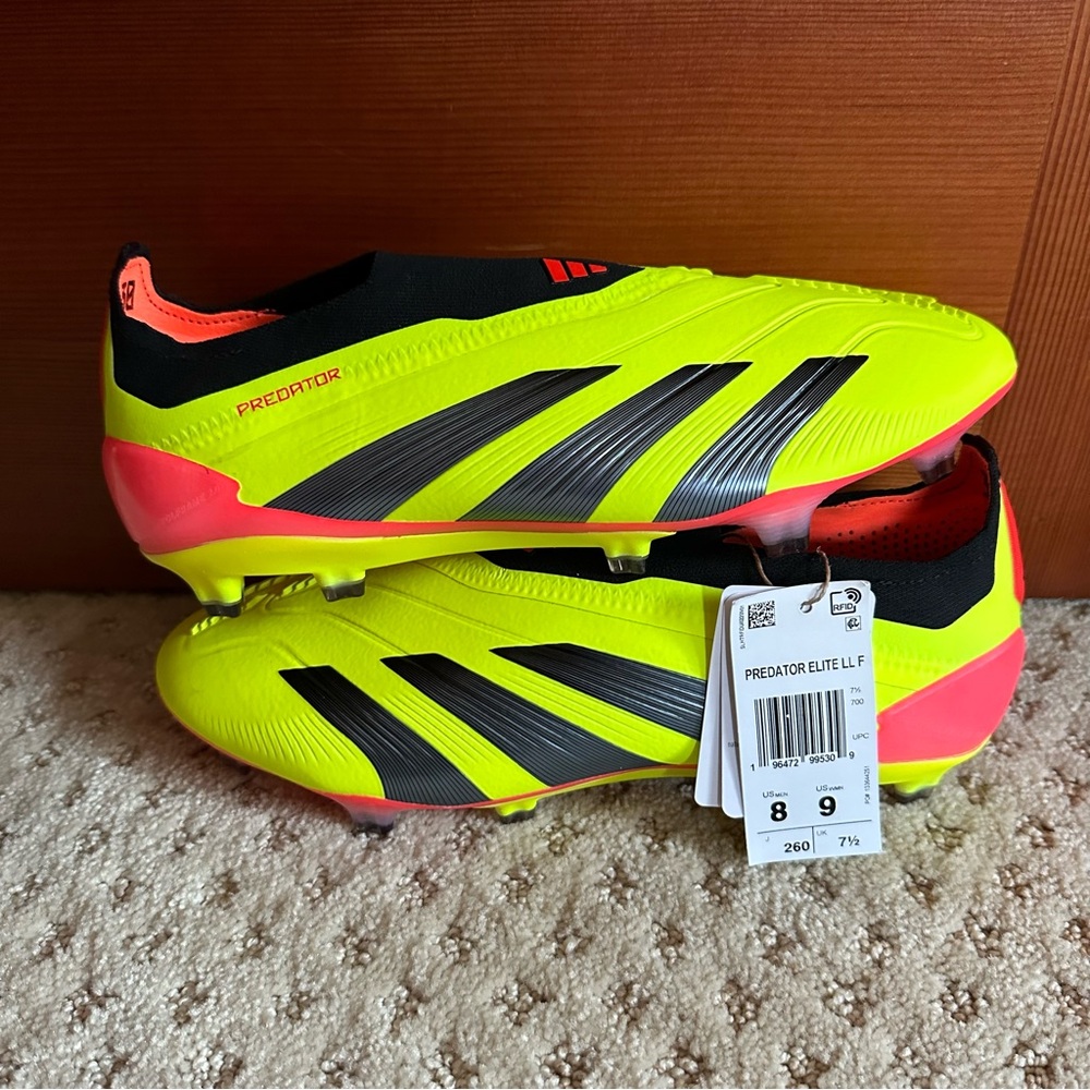 BNWOB adidas Predator Elite Laceless FG "Citrus Pack" Men’s Soccer Cleats